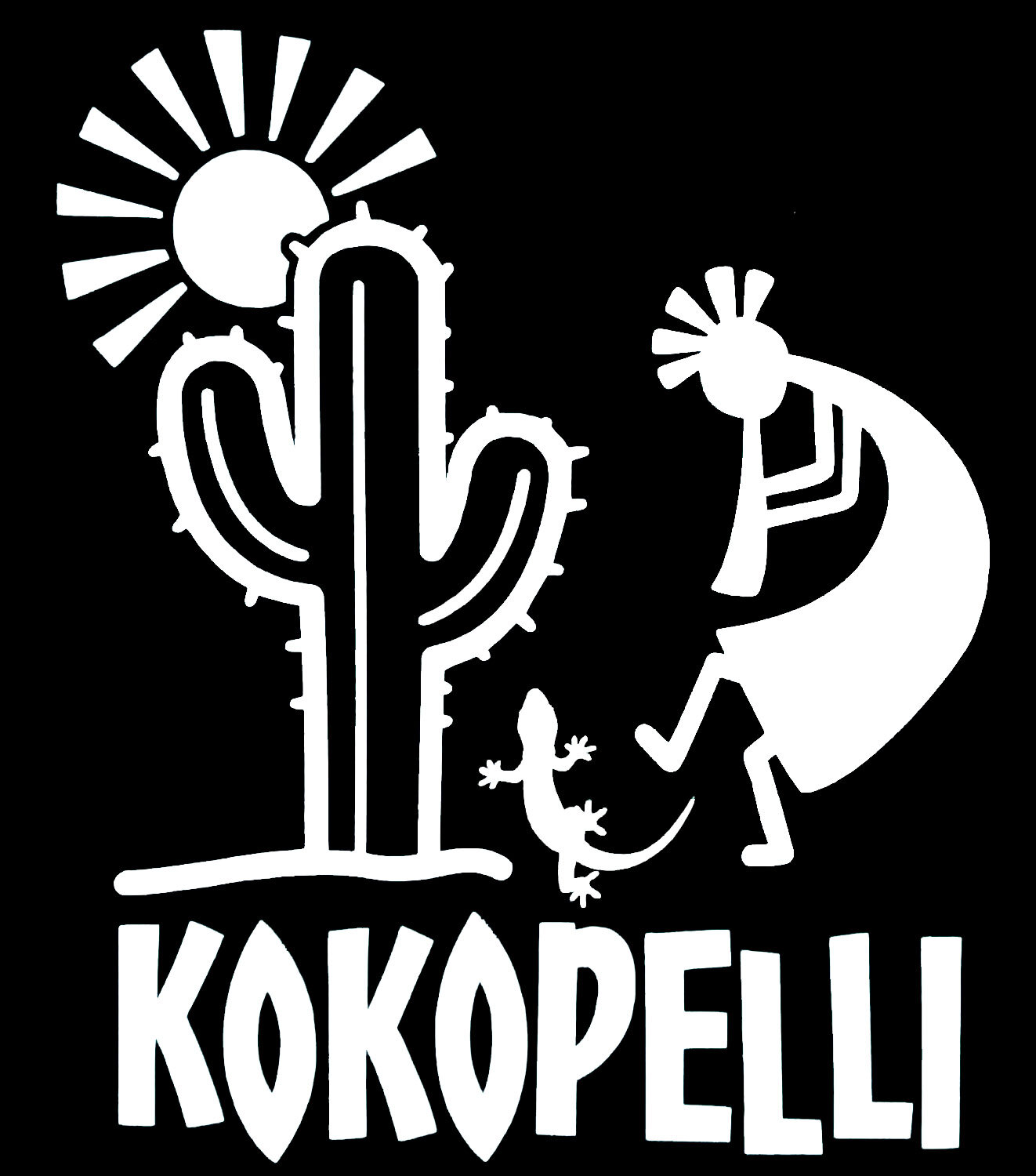 Kokopelli Cactus Desert Graphic Vinyl Decal Car Window Tumbler Laptop Tablet