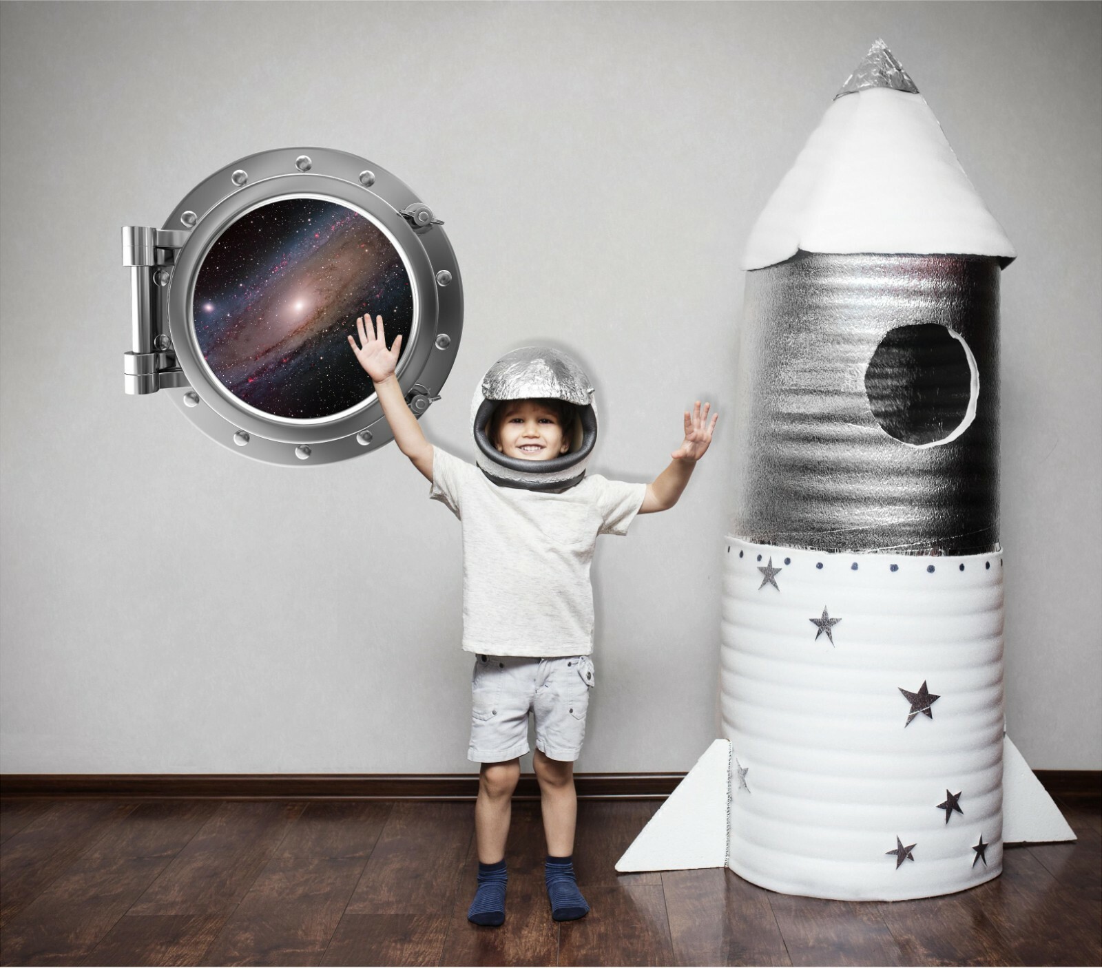 PortScape Milky Way Galaxy 1 Space Porthole Window Wall Decal Vinyl Wall Sticker