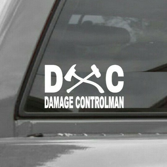 DAMAGE CONTROLMAN DC U.S.NAVY Vinyl Window Decal Sticker