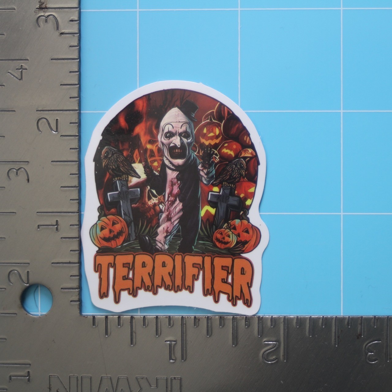 Terrifier Sticker (ART THE CLOWN) Bloody Horror Movie, Gloss PVC Decal