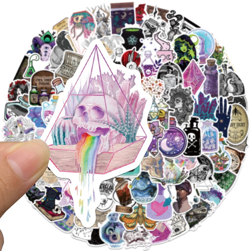 200pcs SPIRITUAL Stickers Pack, Crystal Potion Gothic Stickers, #050112139
