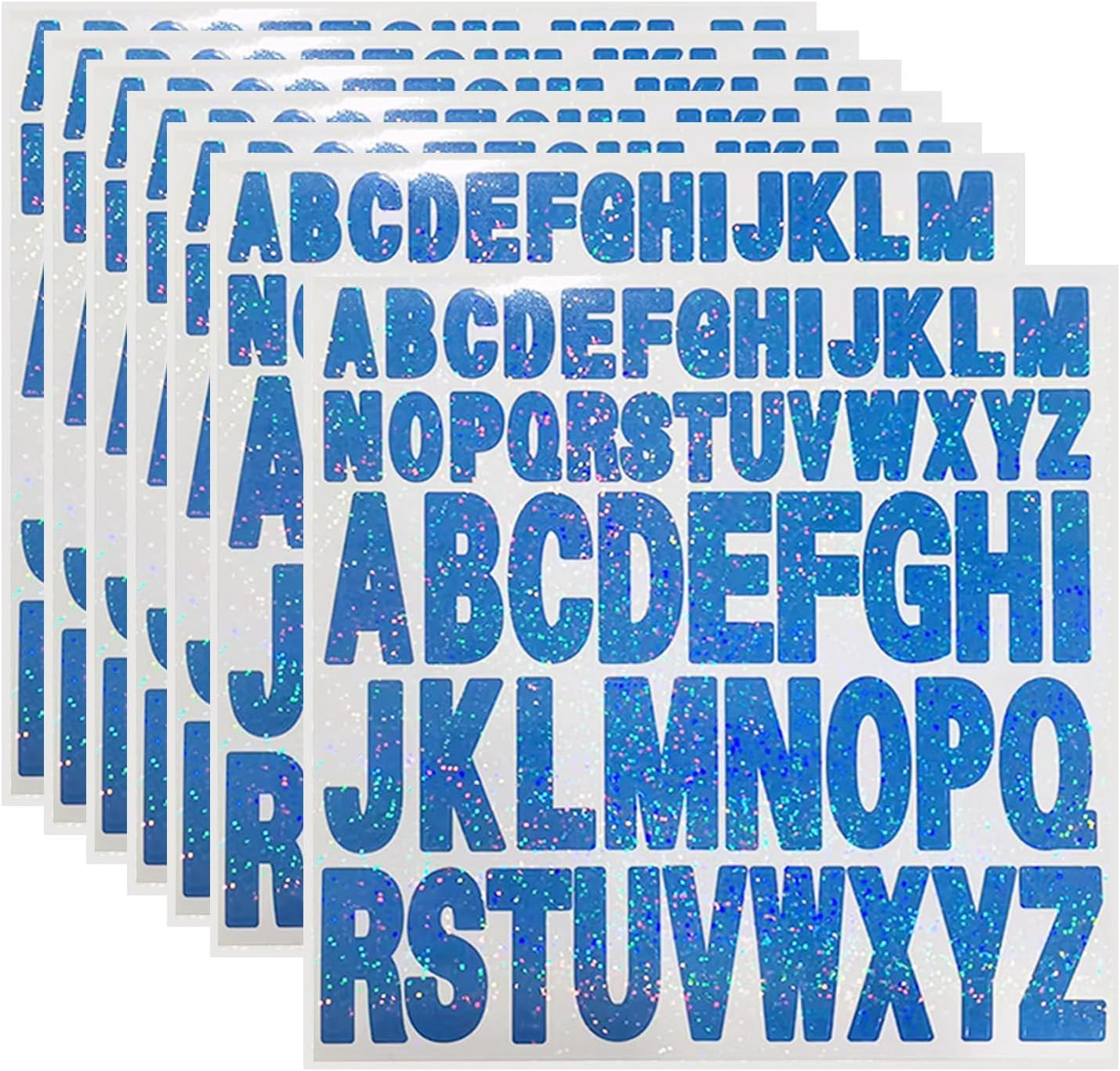 Letter Stickers,2 Inch+1 Inch Dark Blue Alphabet Sticker,Self Adhesive Vinyl for