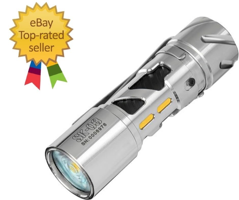 SK03 EDC Flashligh, AA Rechargeable LED Flashlight Batter… Fast Ship