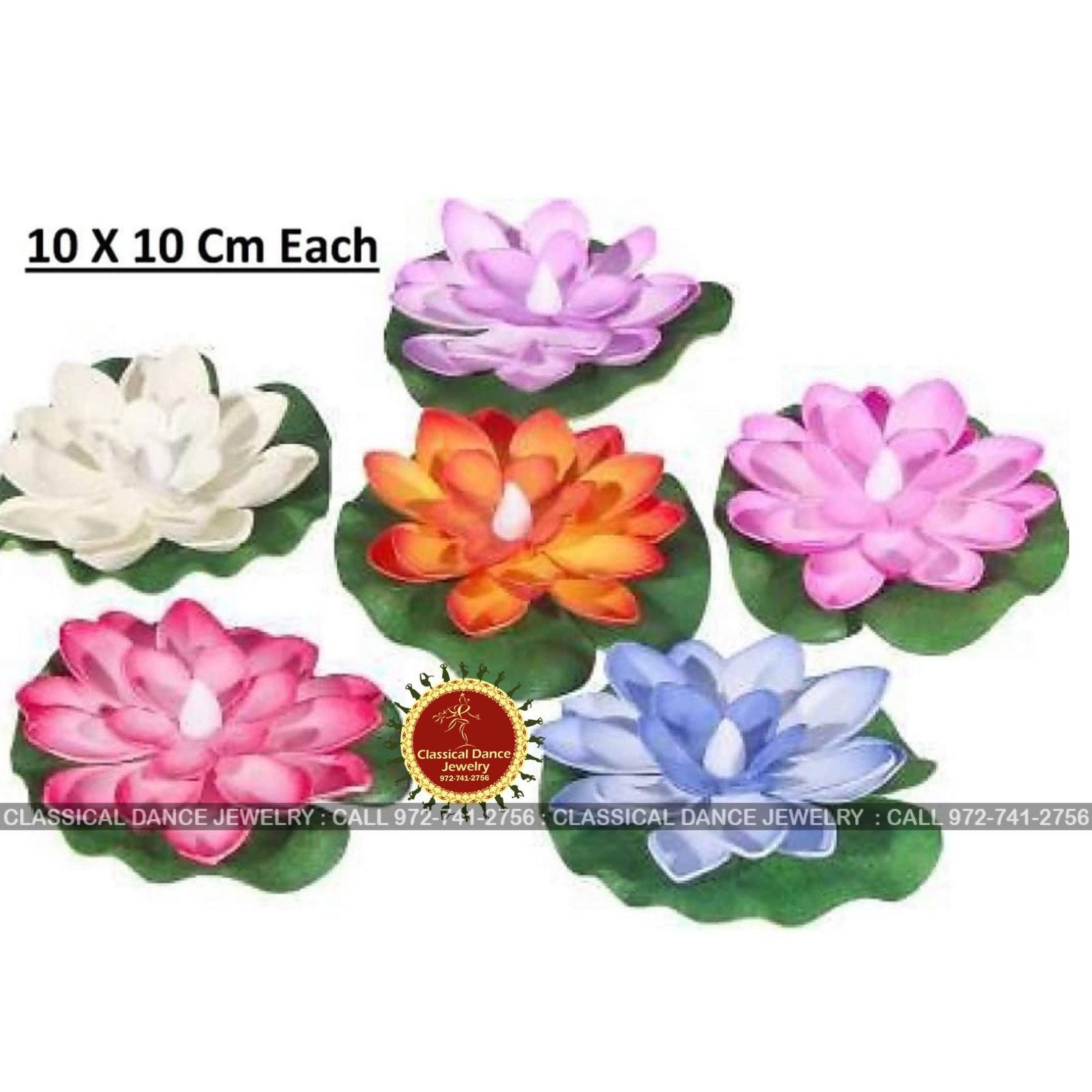 Diwali Water Floating Multicolor LED Lotus Candle Diya (6 Pcs ) lamps |