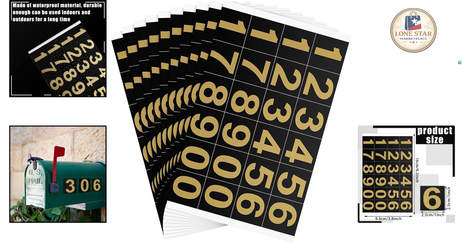 Versatile 240-Piece Self-Adhesive Vinyl Numbers: Easy Application for All Needs
