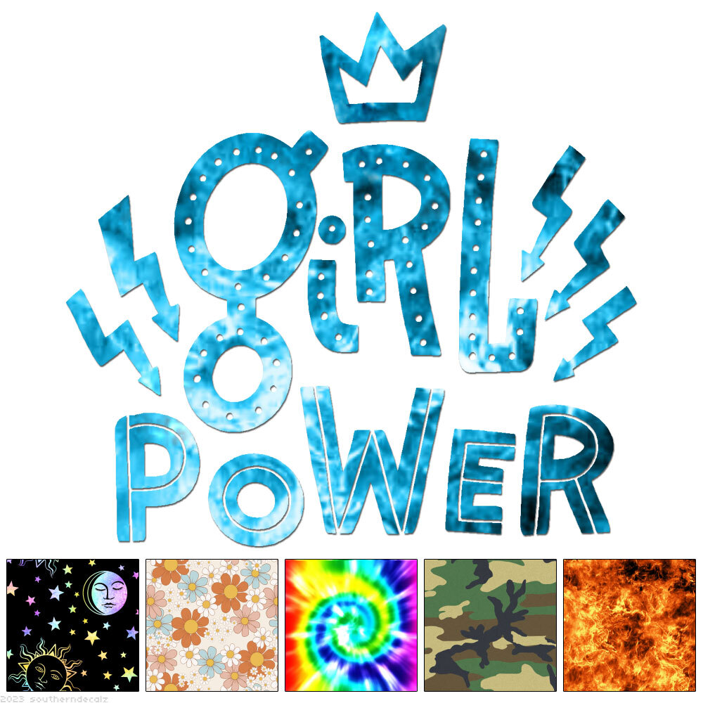 Girl Power – Decal Sticker – Multiple Patterns & Sizes – ebn7049