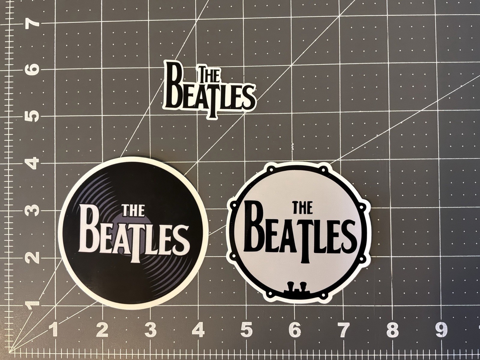 The Beatles Stickers 3” 3 Sticker Lot Circles