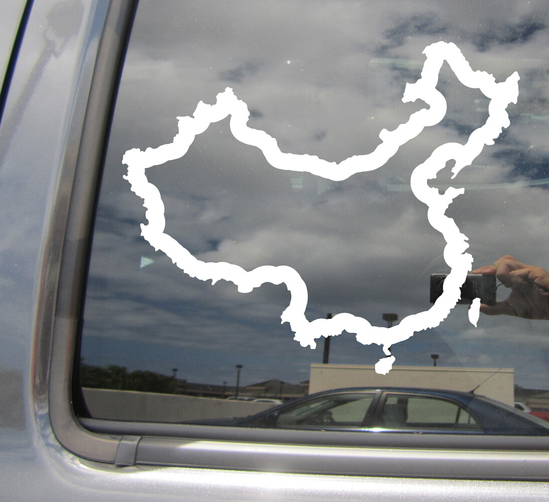 China Country Outline Car Truck Window Vinyl Decal Sticker 07148