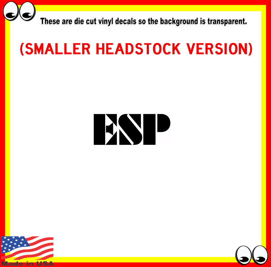 ESP esp Guitar Headstock vinyl decal sticker