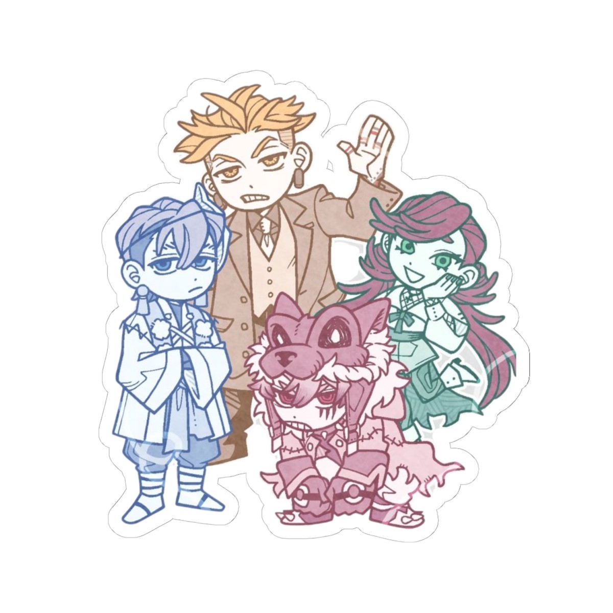 Gachiakuta Rudo Enjin Riyo Zanka Anime Sticker – Anime Manga Stickers 3×3 4×4