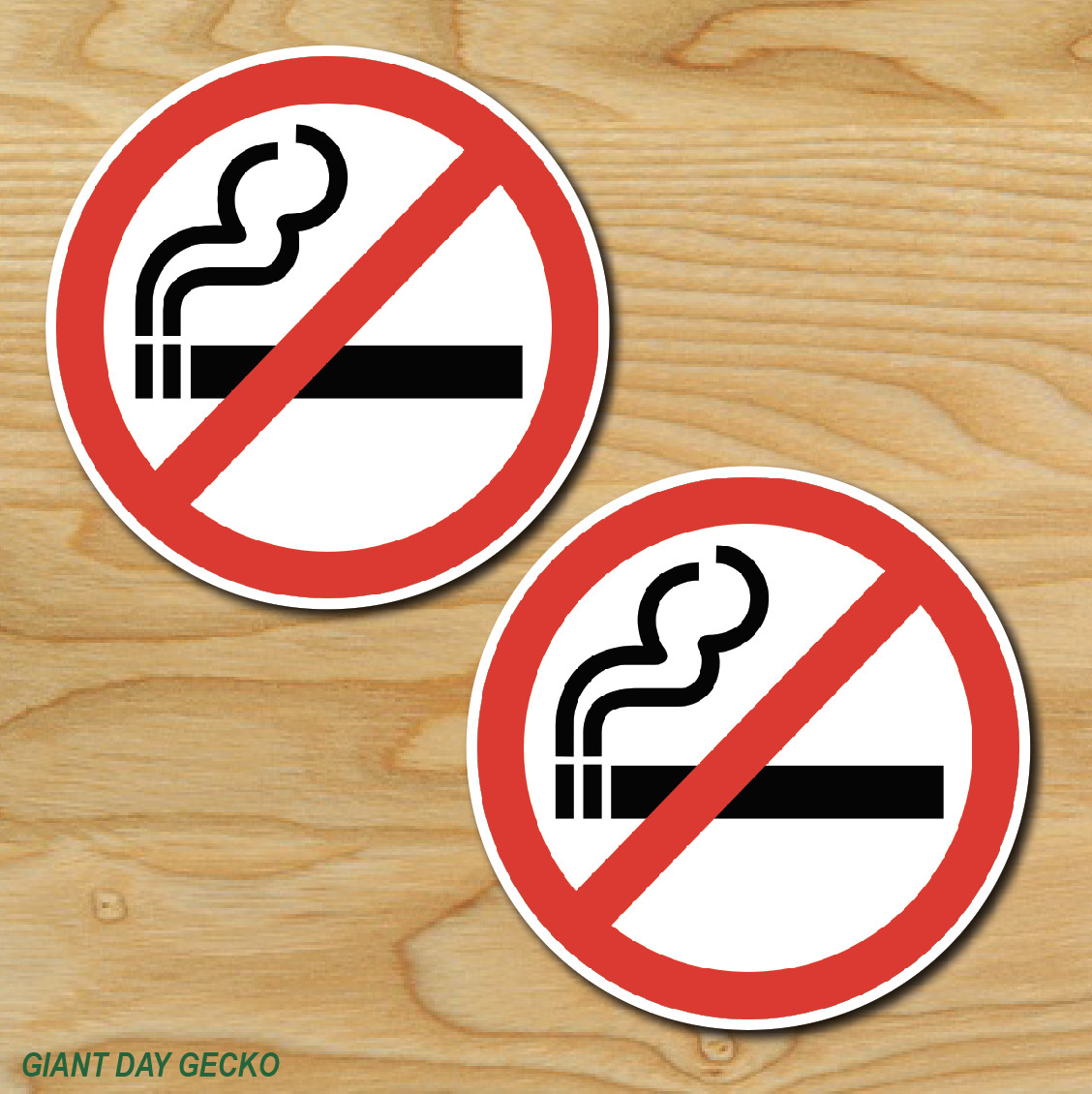 (2) TWO No Smoking Sign Store Business Smoke Tienda Decal Sticker Circle Car New