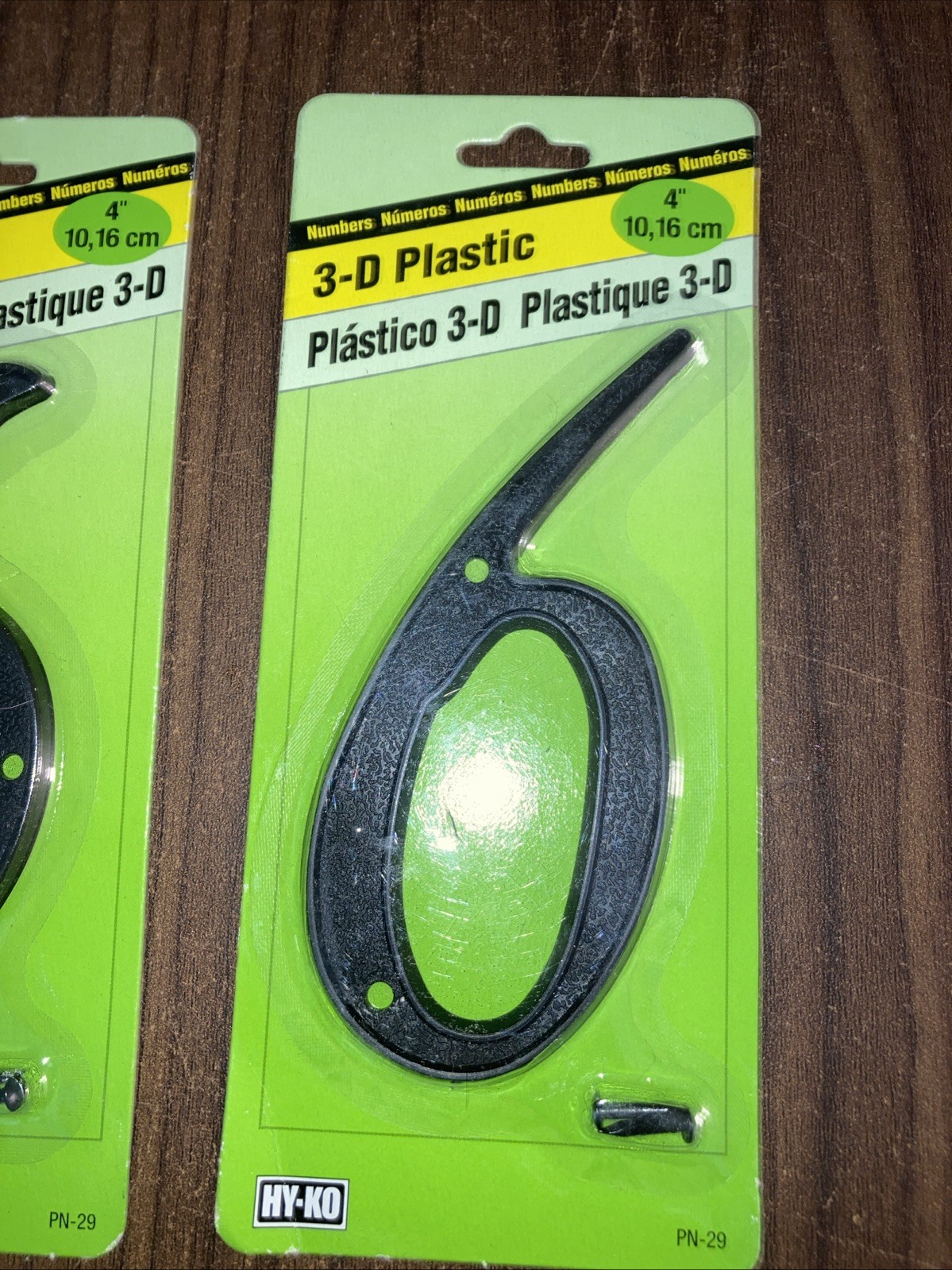 Hy-Ko Black 4” 3-D Plastic House Number 5 And 6 Nails Included