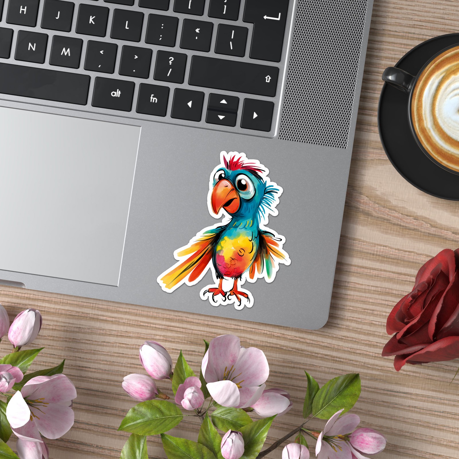 Cute Parrot Bird – Vinyl Decal Sticker – Car Window Laptop – ebn12493