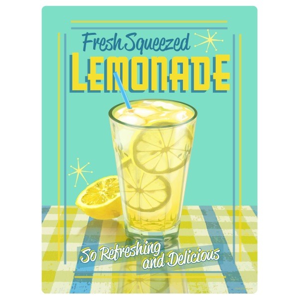 Lemonade Fresh Squeezed Wall Decal 12 x 16 Kitchen Removable Decor