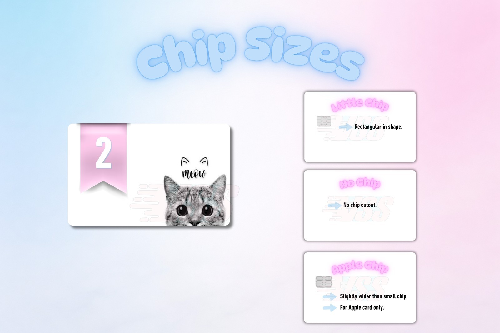 3‑Pack Cute Cat Card Skins – Vinyl Credit & Debit Card Covers | Great Gifts