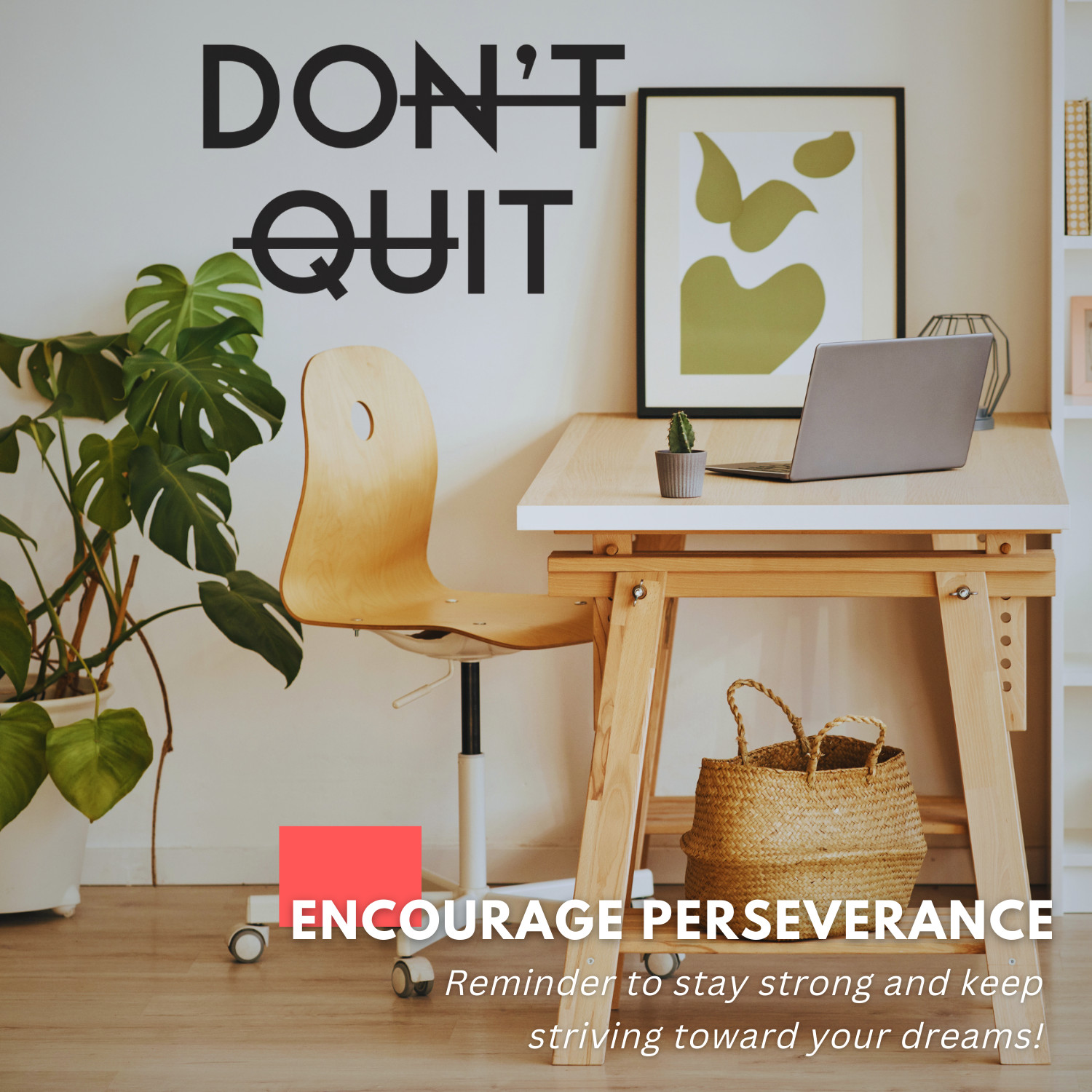 Don't Quit Wall Decal Motivational Vinyl Sticker Gym Office Home Decor Inspire