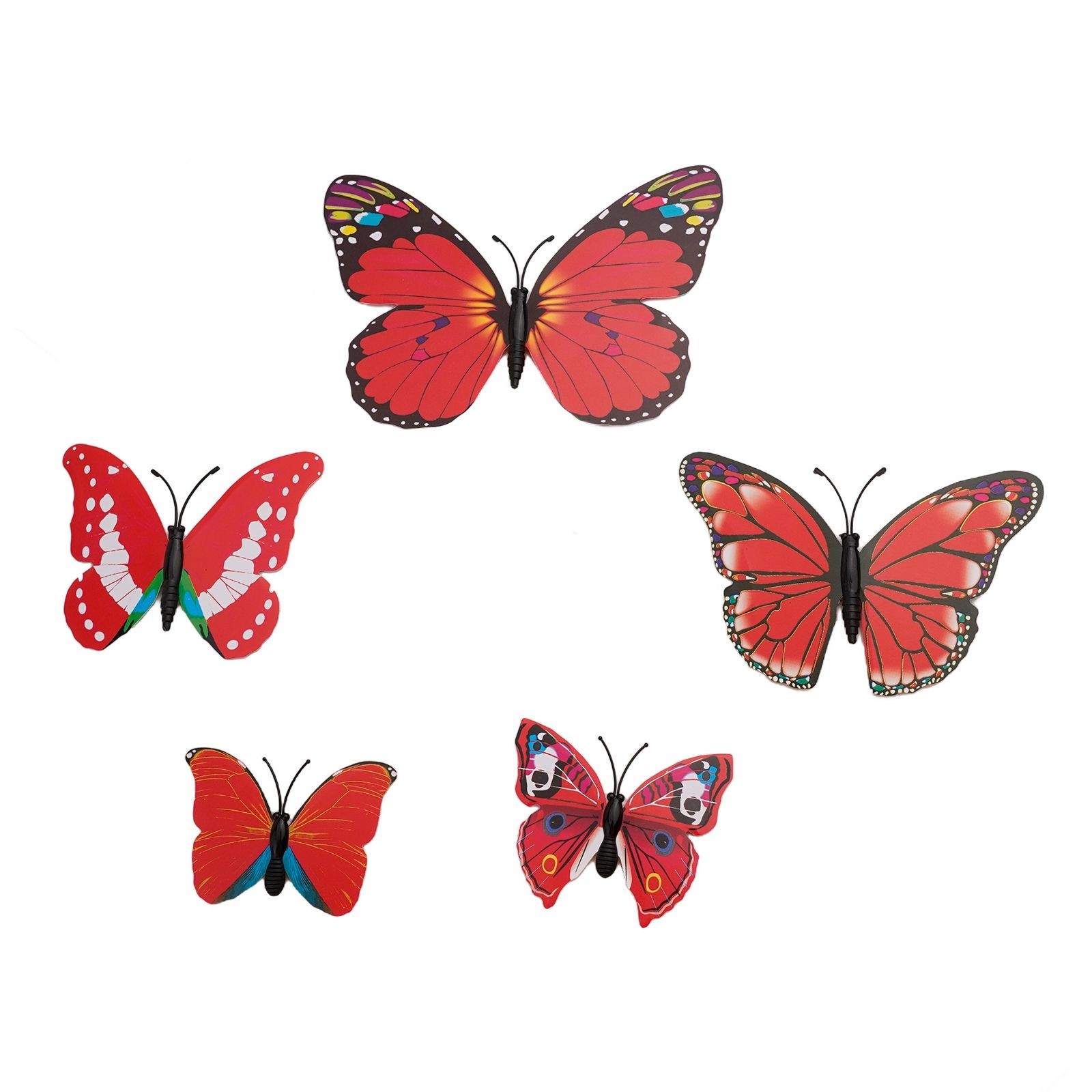 Eco friendly Plastic Butterfly Wall Stickers Set for Outdoor and Indoor Use
