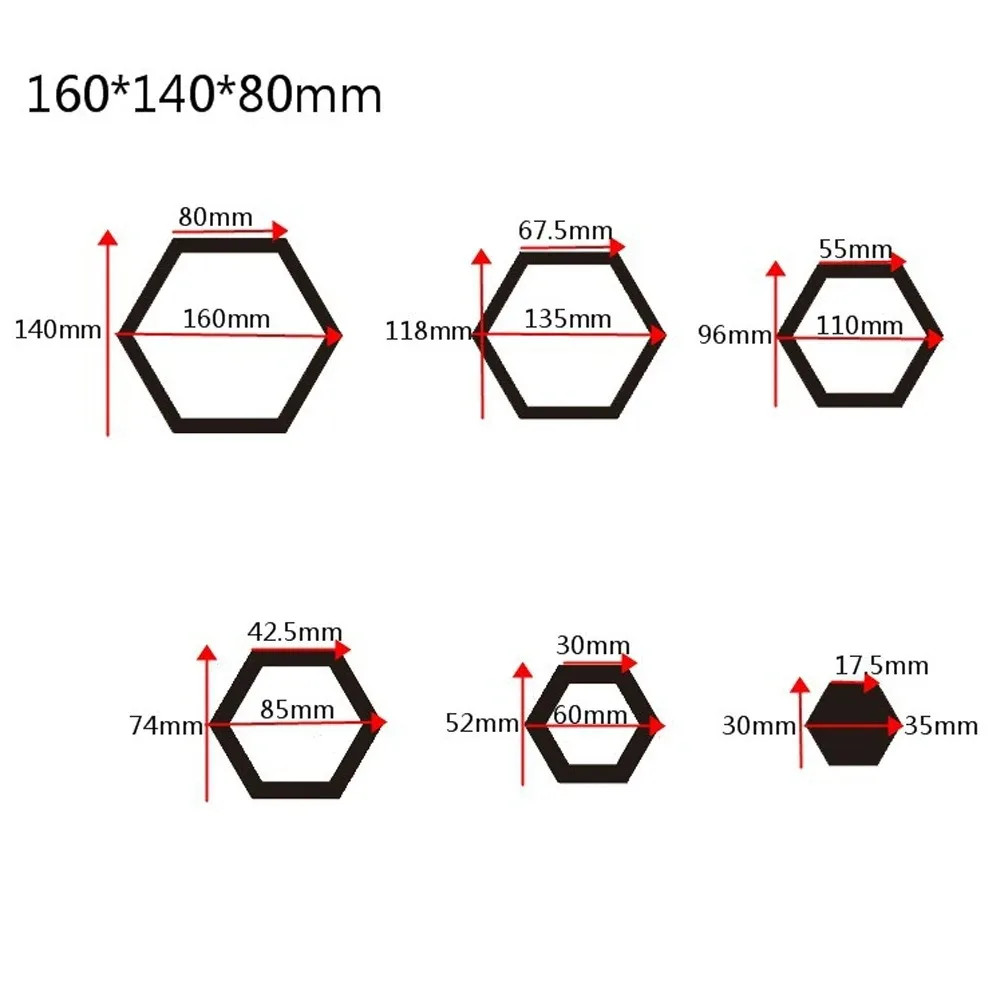 Hexagonal Mirror Stickers 24pcs Acrylic 3d Bedroom Self-adhesive Decoration Home