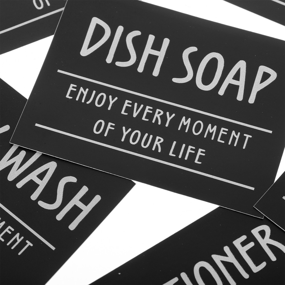 60 Pcs Waterproof Stickers for Bottles Hand Dish Soap Labels DIY Bathroom