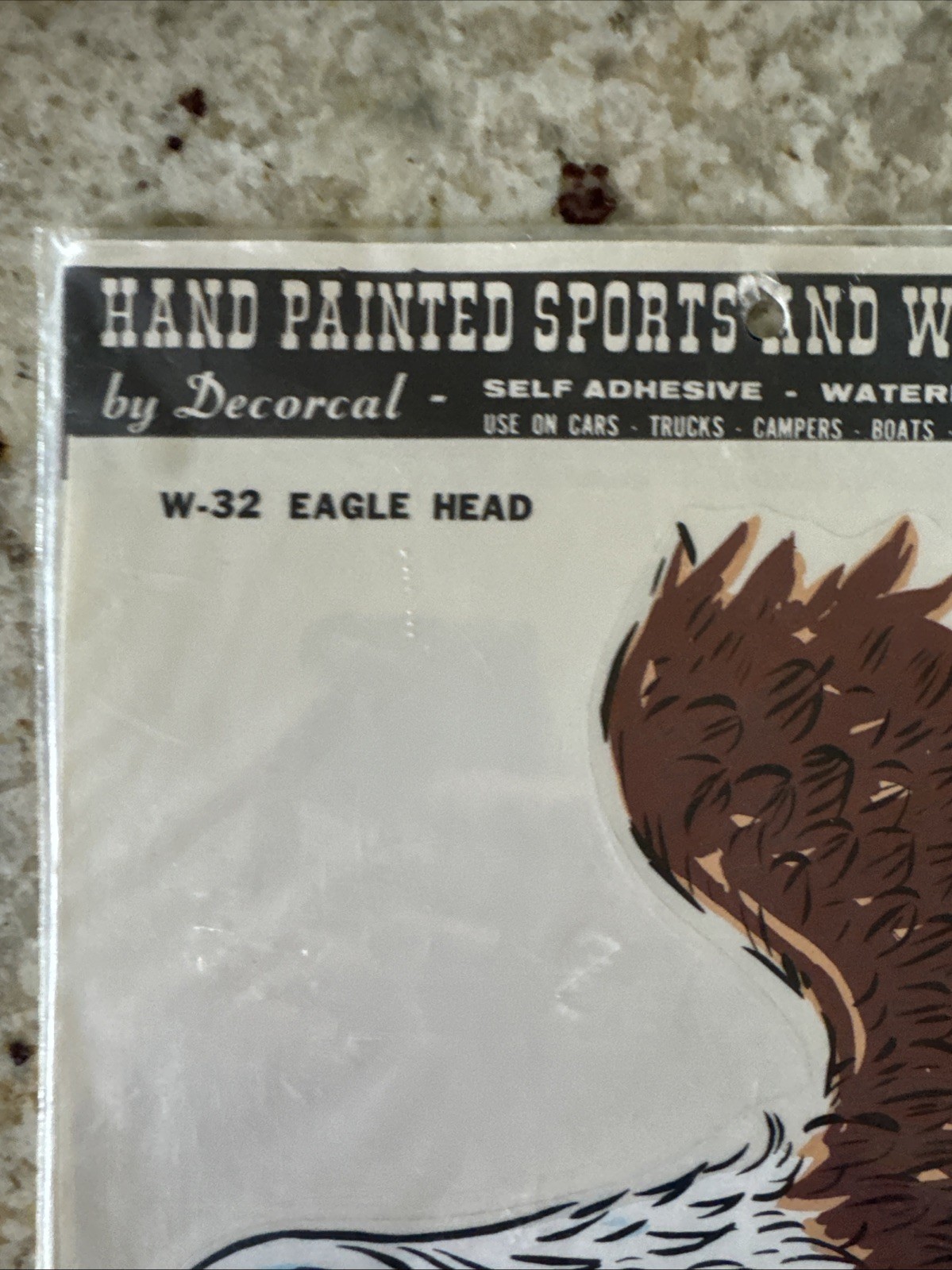 NOS 1986 Hand Painted Eagle Decals Stickers Sports & Wildlife Decorcal USA Made