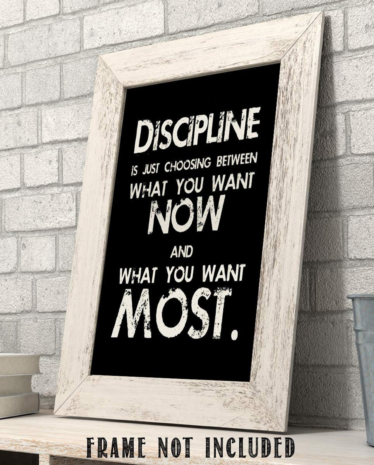 Discipline Motivational Wall Art Print – Motivational Wall Decor for Home, Of…