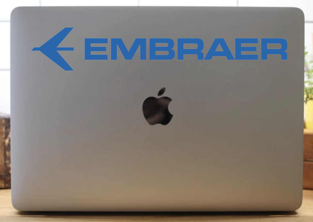 Embraer Aircraft Logo Decal- Airplane Sticker Decal- Pilot Sticker- Jet Decal