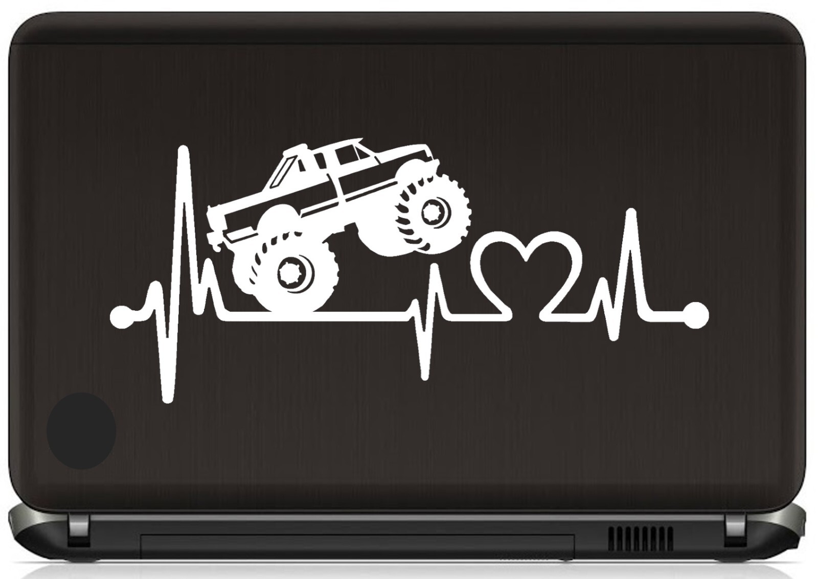 Monster Truck Heartbeat Decal Lifeline Window Sticker 4X4 8 Lug BGK1106