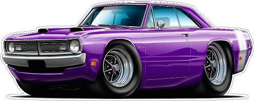Wall Decal Compatible with 1970 Dodge Dart GT Swinger 340 Cartoon Car Dads Toy
