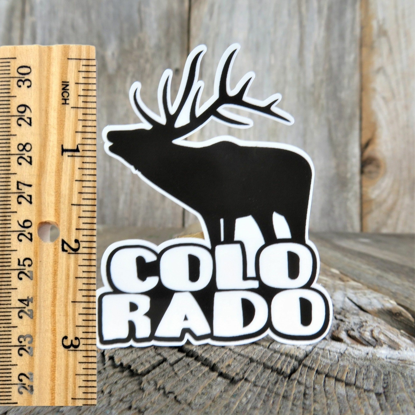 Colorado Elk Sticker Mule Deer Block Letters Sticker Hunter Outdoor Souvenir
