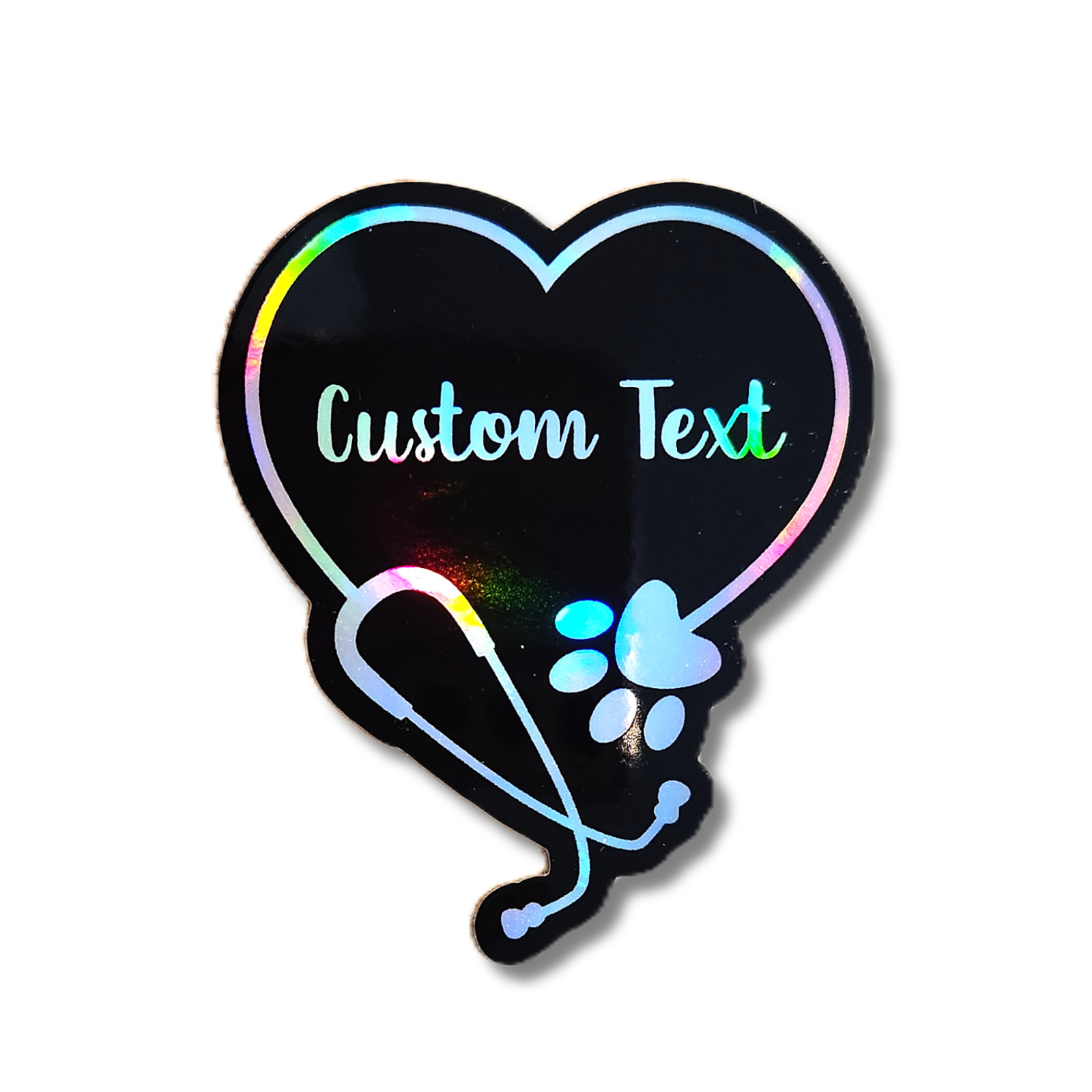 Custom Vet Heart Stethoscope Sticker – Personalized Veterinarian Sticker