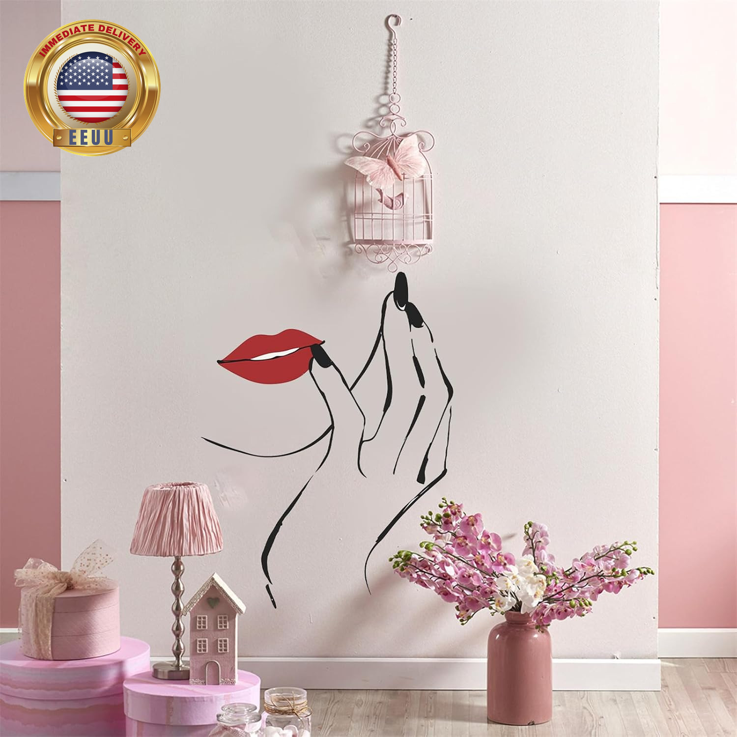 1 PCS Wall Stickers,Girls Room Personalized Wall Stickers,Birthday Party Gift De