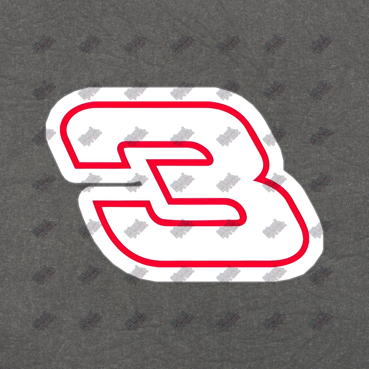 Bold Number 3 Vinyl Sticker Perfect for Racing Fans, Car Enthusiasts, #909111