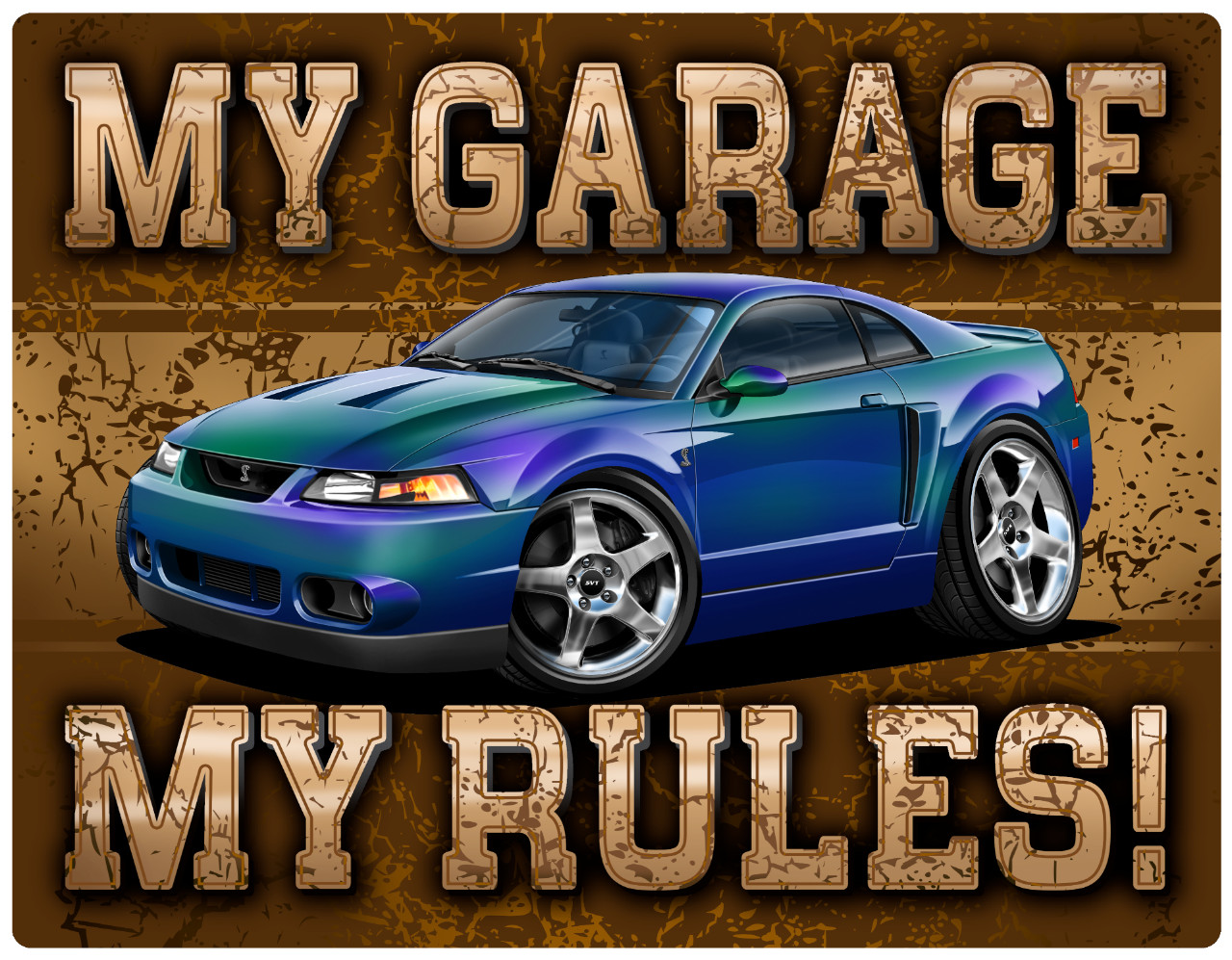 2004 Ford SVT Cobra Mustang Mystichrome Hardtop Wall Art Graphic Sticker