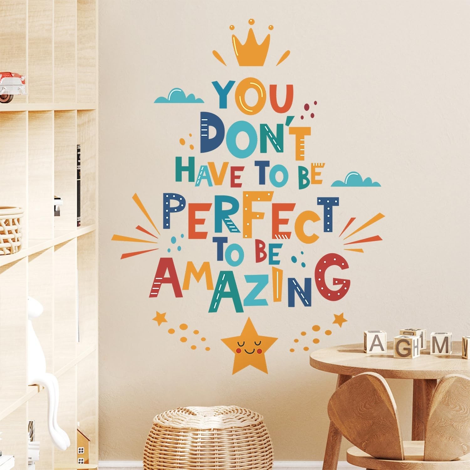 Colorful Inspirational Quote Wall Decals Motivational Positive Phrase Wall St…
