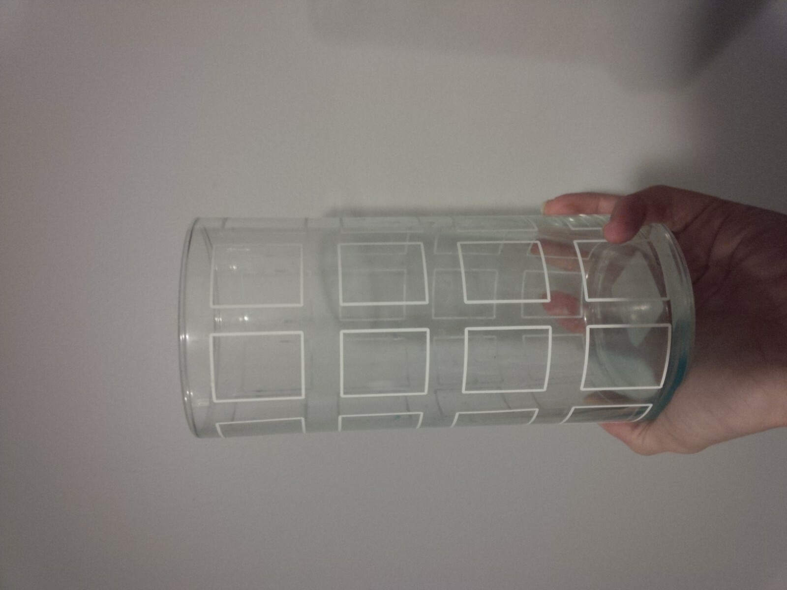 Cylinder Glass Tardis Vase – Art Deco Vinyl Decal – Doctor Who