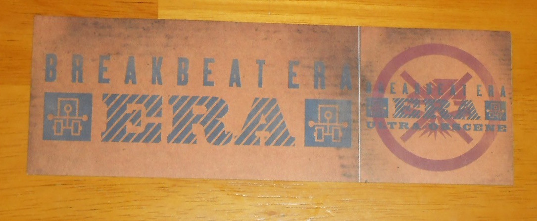 Break Beat Era Bumper Sticker Original Promo 7.5×2.5 DJ Roni Size