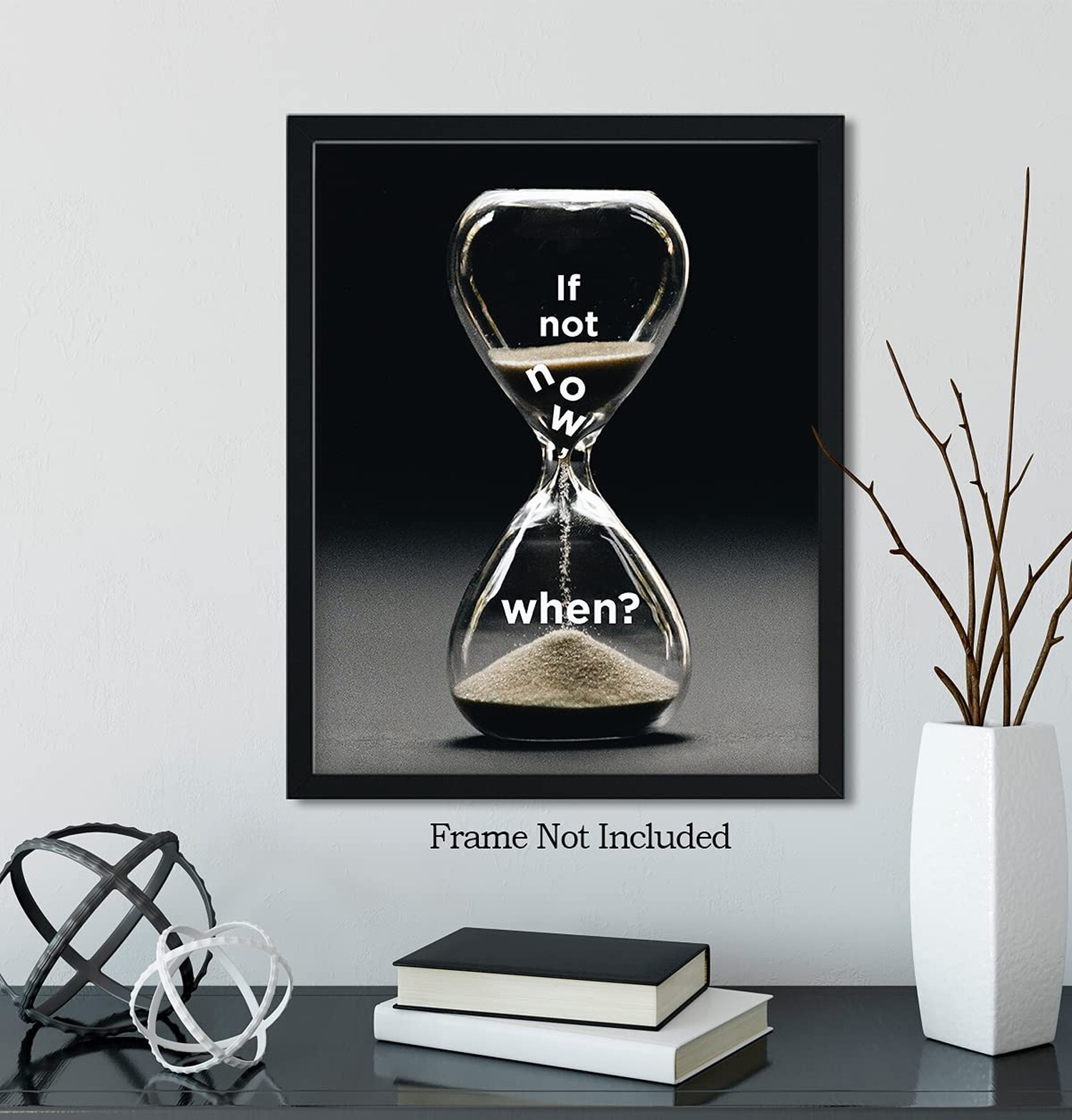 Govivo If Not Now, When? – Motivational Quote Wall Art Print – Wall Decor Pri…
