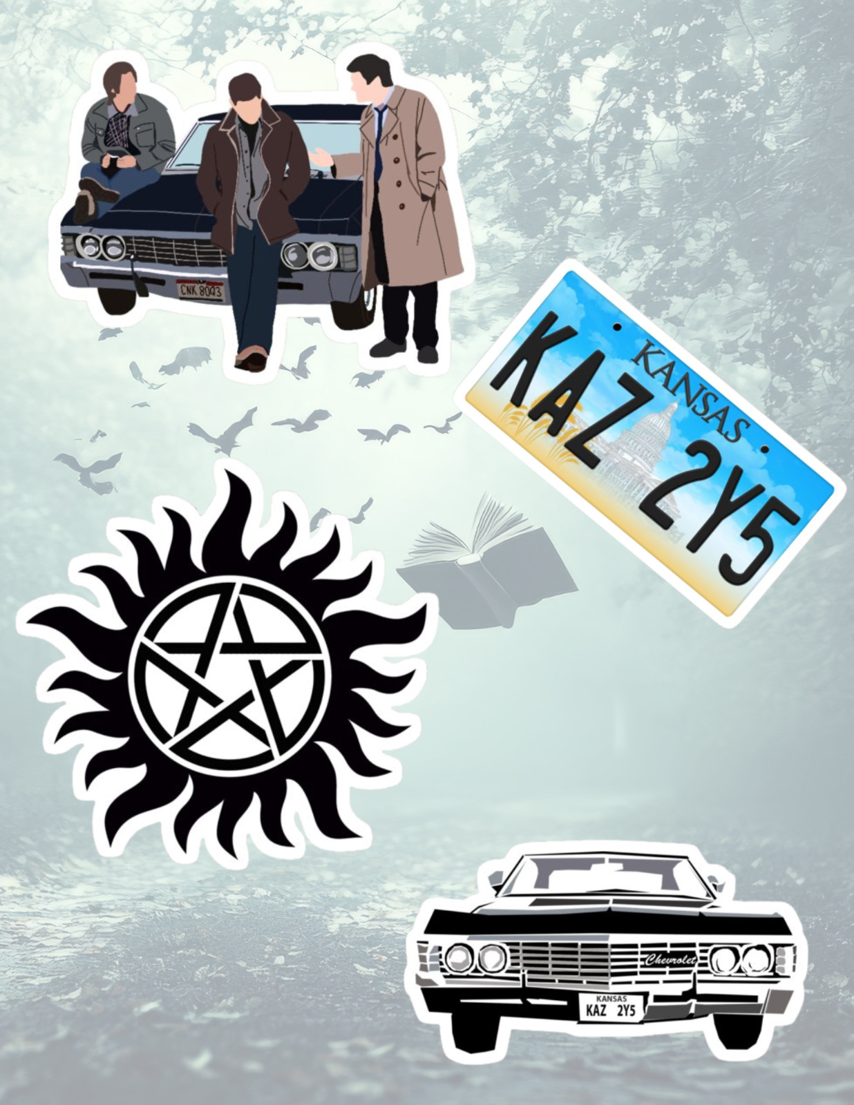 Supernatural 4pc Sticker Pack