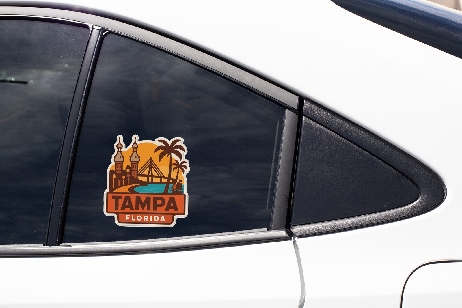 Tampa Florida Sticker Decal Vinyl Die-Cut City Skyline Landmark Design