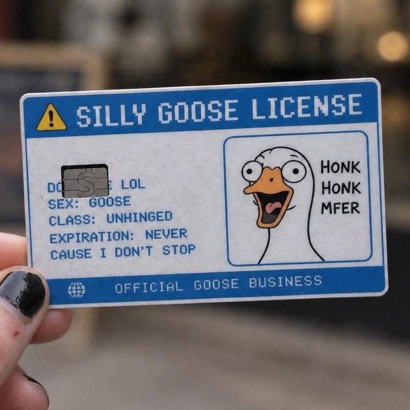 Silly Goose Credit Debit Card Skin Cover Sticker Chip Funny Decal – 2 Pack