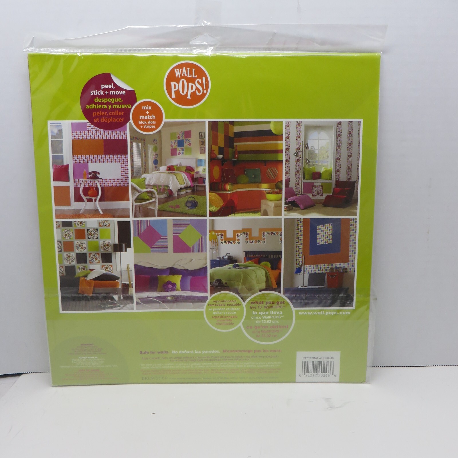 Wall POPS Go Retro Orange Dots Peel and Stick Wall Decal Decor LOT OF 5 NIP