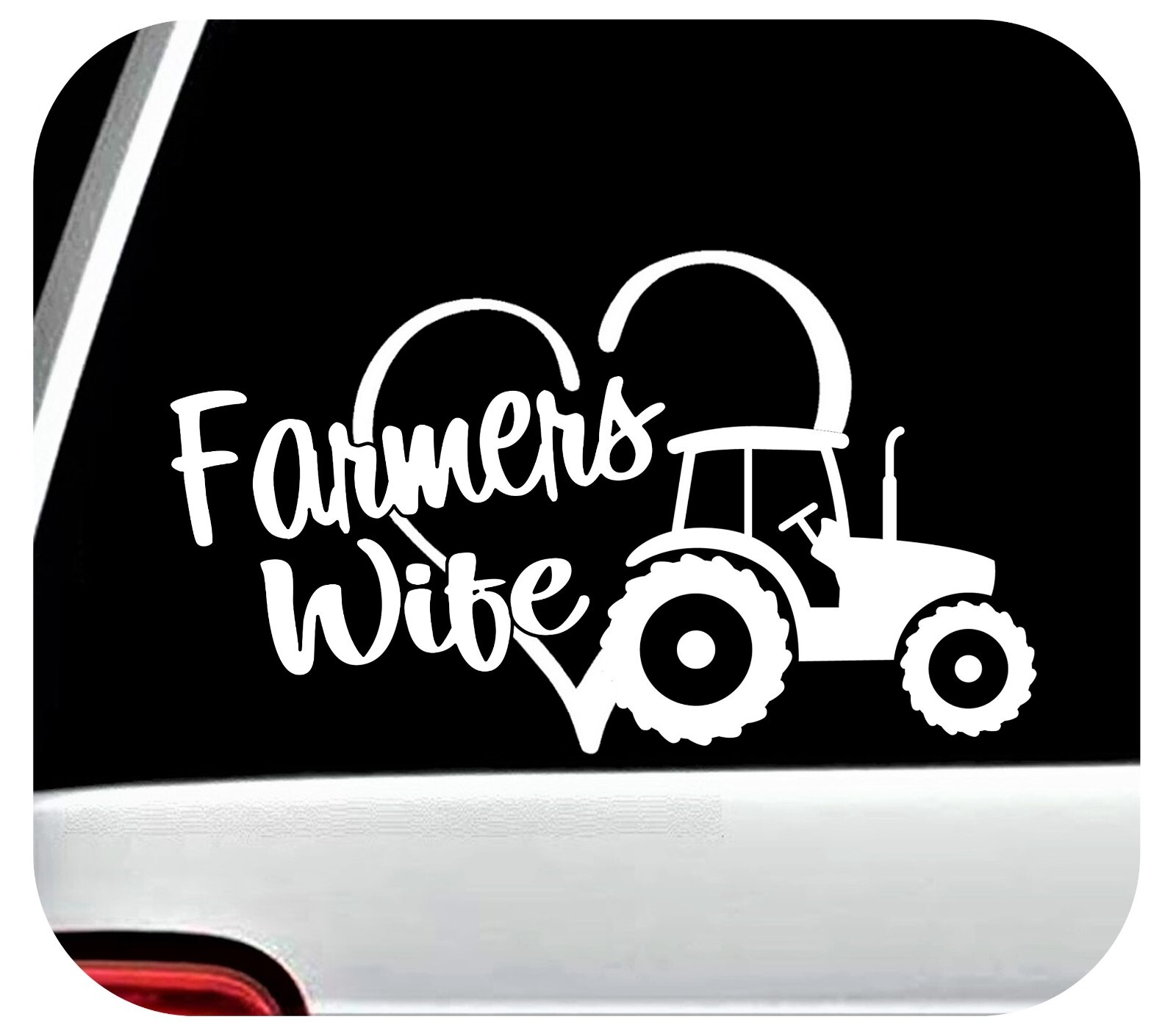 Farmers Wife Decal Sticker for Truck Window | Farm Tractor Decal Sticker | BG950
