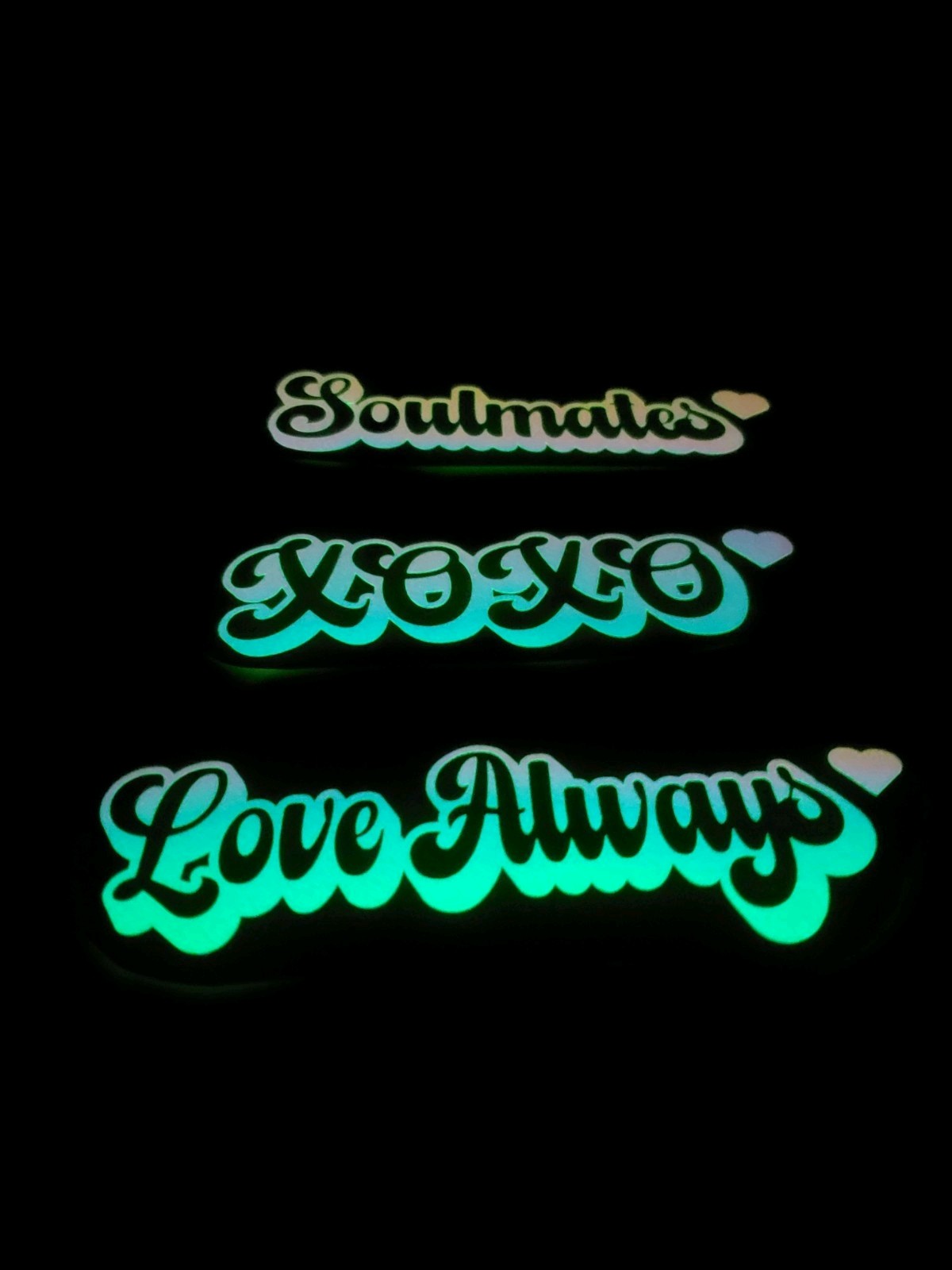 Glow In The Dark Vinyl Decals Lovely Quotes Decor Medium Size Lit Studios New