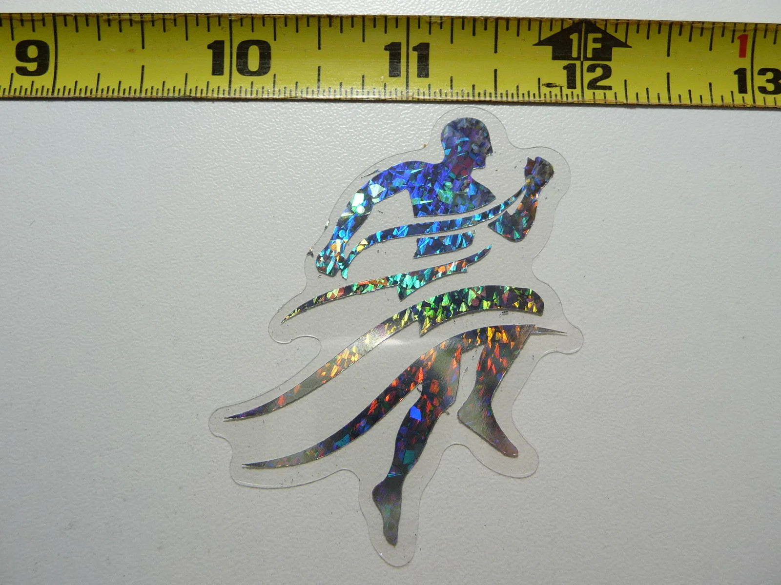 HOLOGRAPHIC RUNNING MARATHON SMALL STICKER DECAL SPORTS ATHLETICS CONTEST