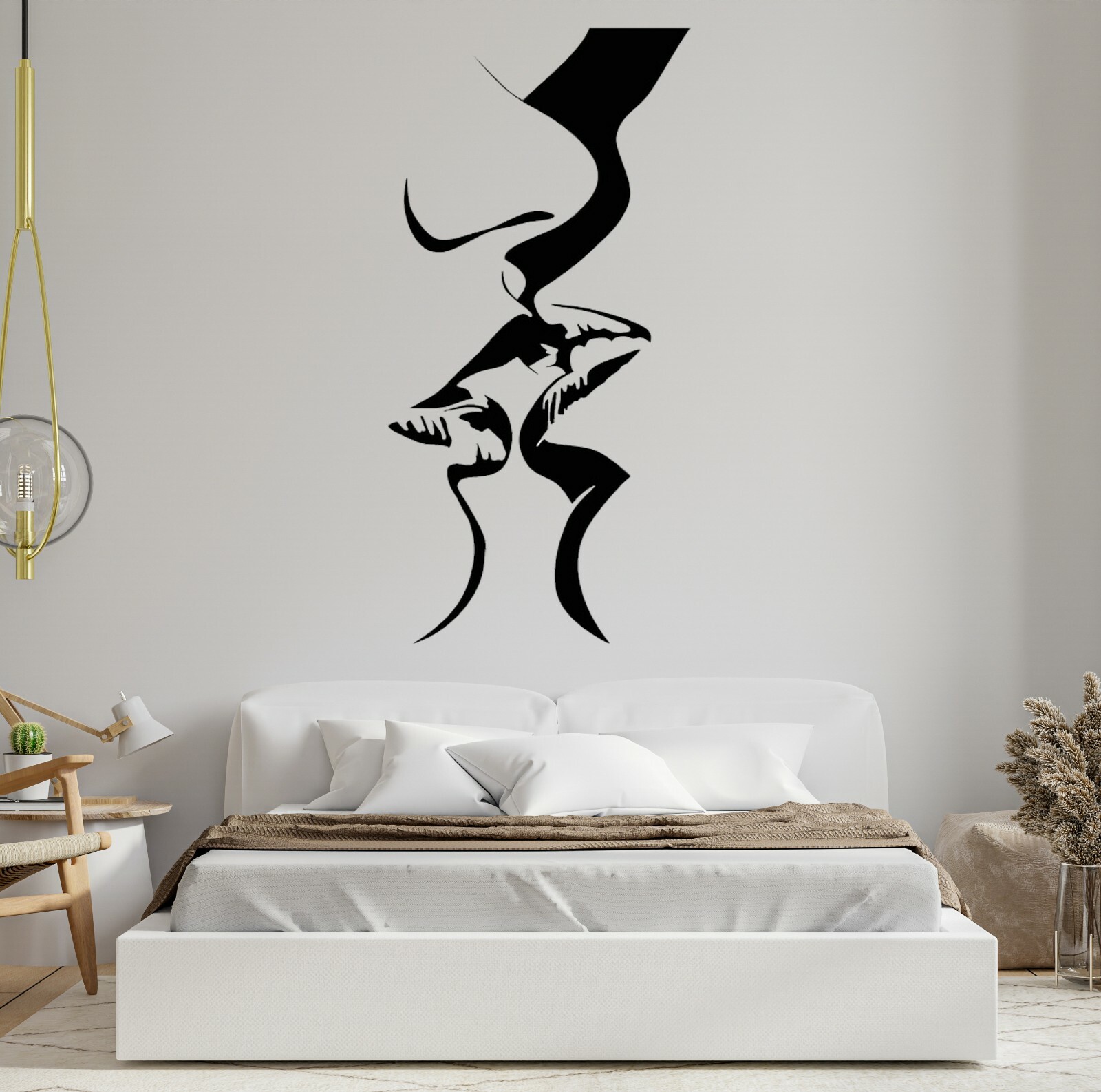 Sexy Girls Decal Kissing Couple Decal Wall Removable Sticker Room Adult Décor