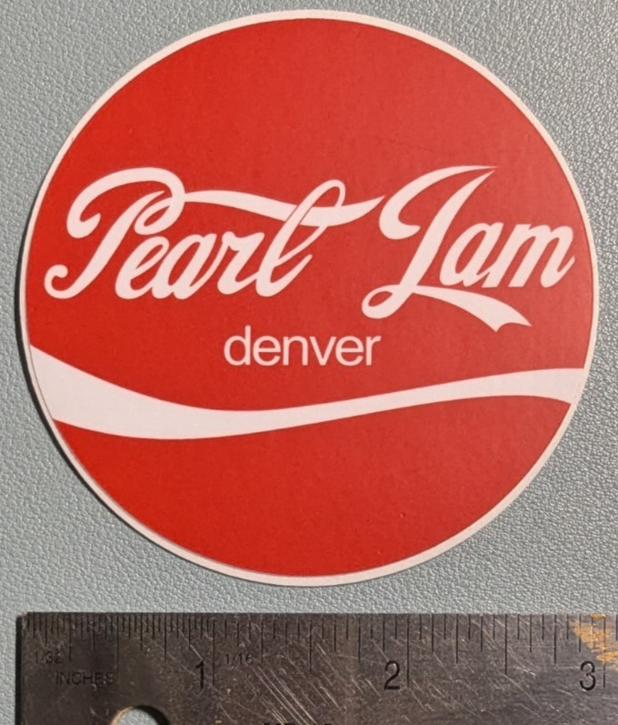 Pearl Jam Decal Sticker Slap 3" Denver, CO 2014