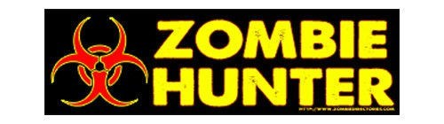 Zombie Stickers Zombie Hunter Bumper Sticker Vinyl Decals 2 pack 9" wide ea #739