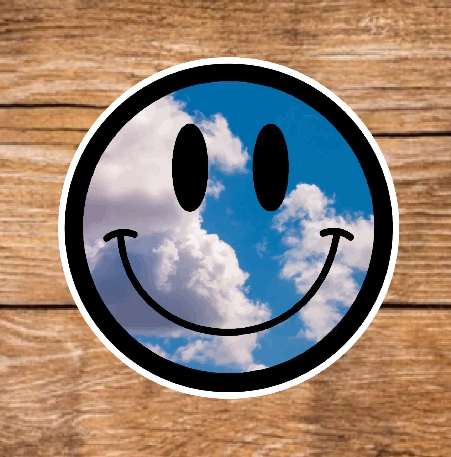 Smiley Face – 2 Pages (20 Sticker Set) 2in, Waterproof, Glossy Finish Vinyl.