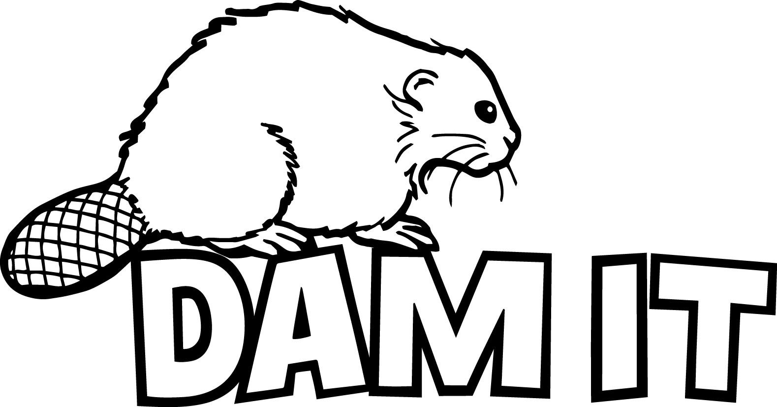 5 inch Dam It Beaver Decal Window Sticker Car Decor Wildlife Wood River Damn