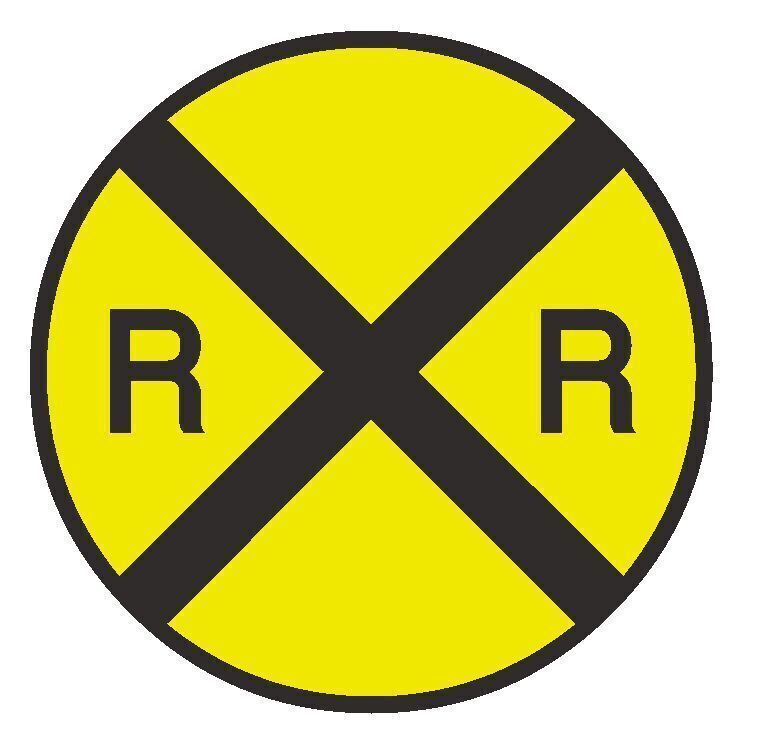 Railroad Crossing Railway Train Sticker Decal R31